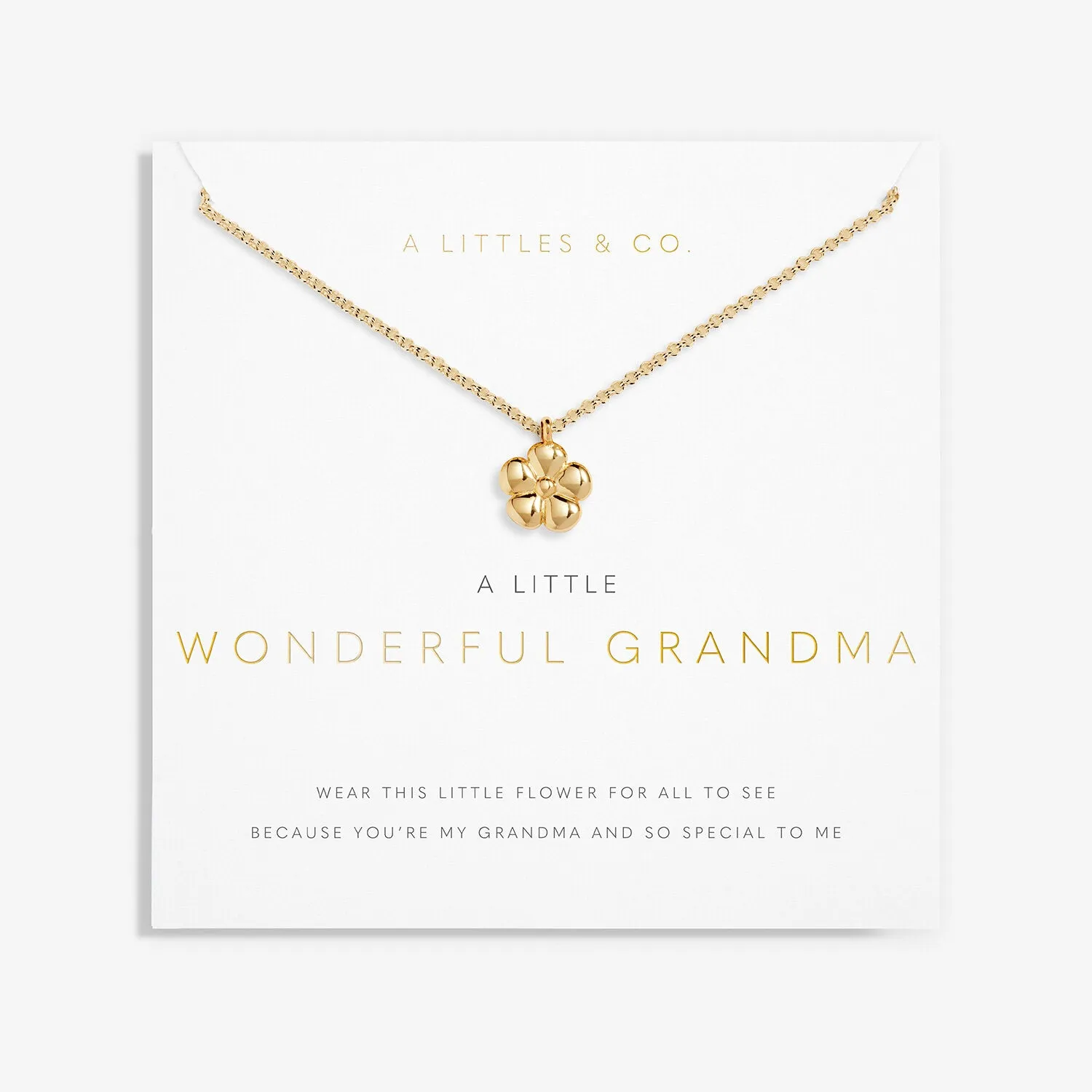 A Little 'Wonderful Grandma' Necklace in Gold-Tone Plating