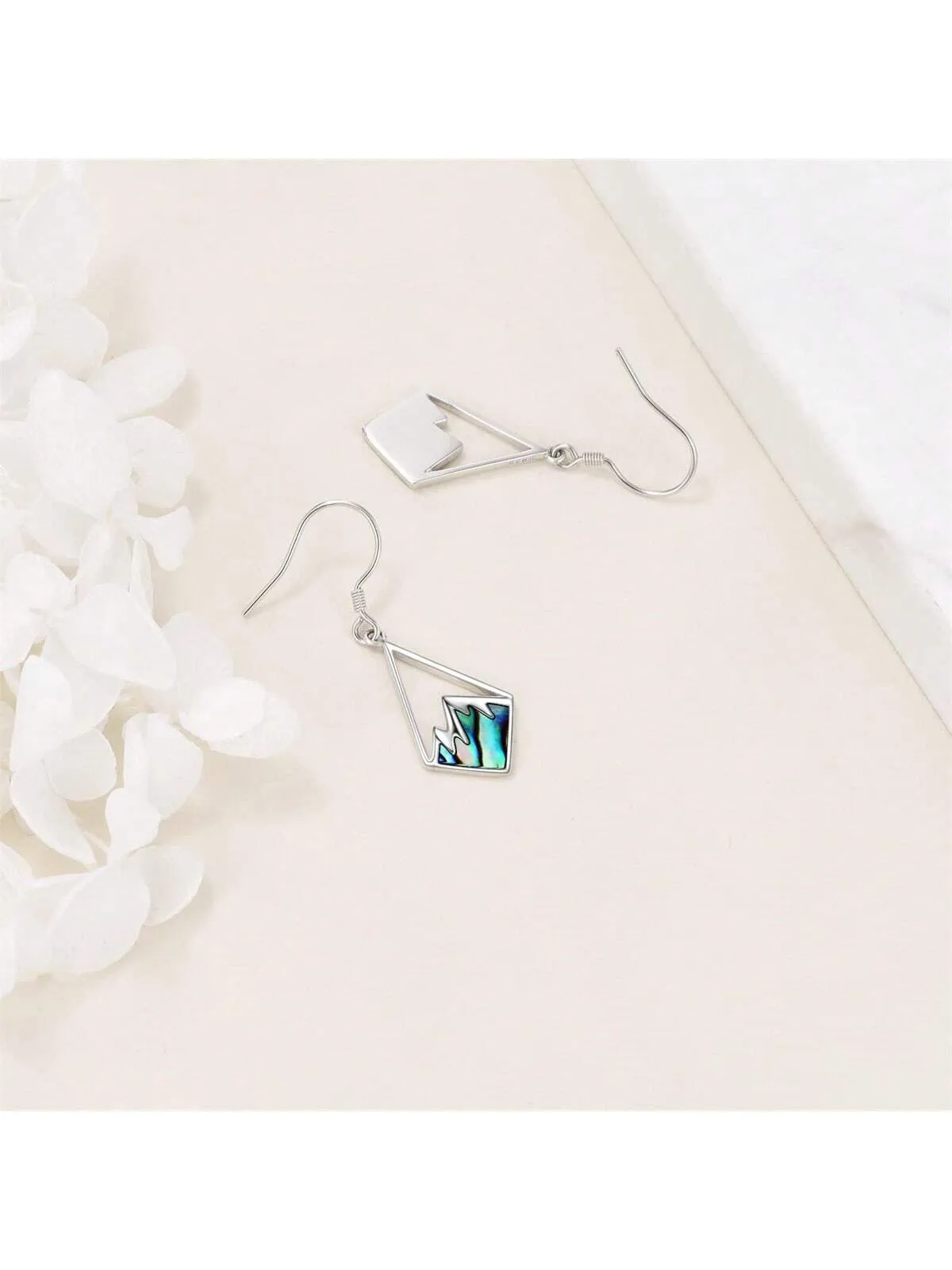 Abalone Mountain Range Silver Earrings