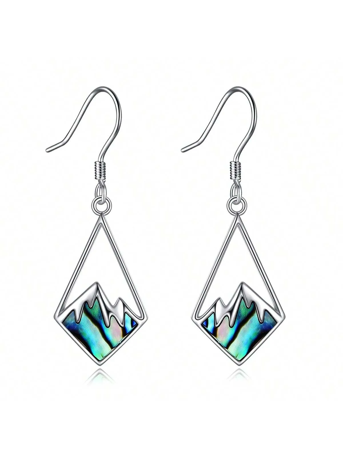 Abalone Mountain Range Silver Earrings