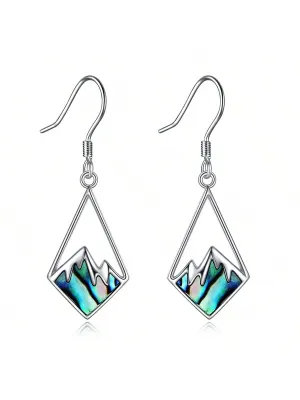 Abalone Mountain Range Silver Earrings