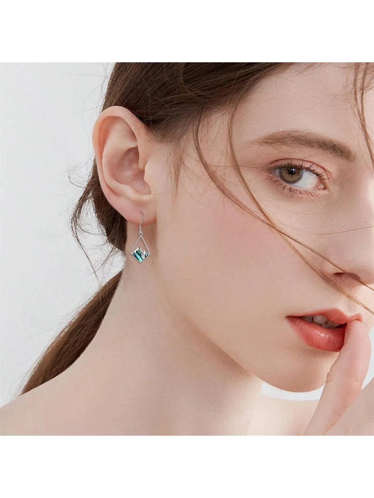 Abalone Mountain Range Silver Earrings