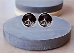 Acotar Mountain Stud Dangle Earrings Necklace Jewelry Set - Post Queen