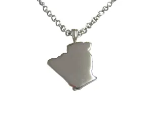 Algeria Map Shape Pendant Necklace