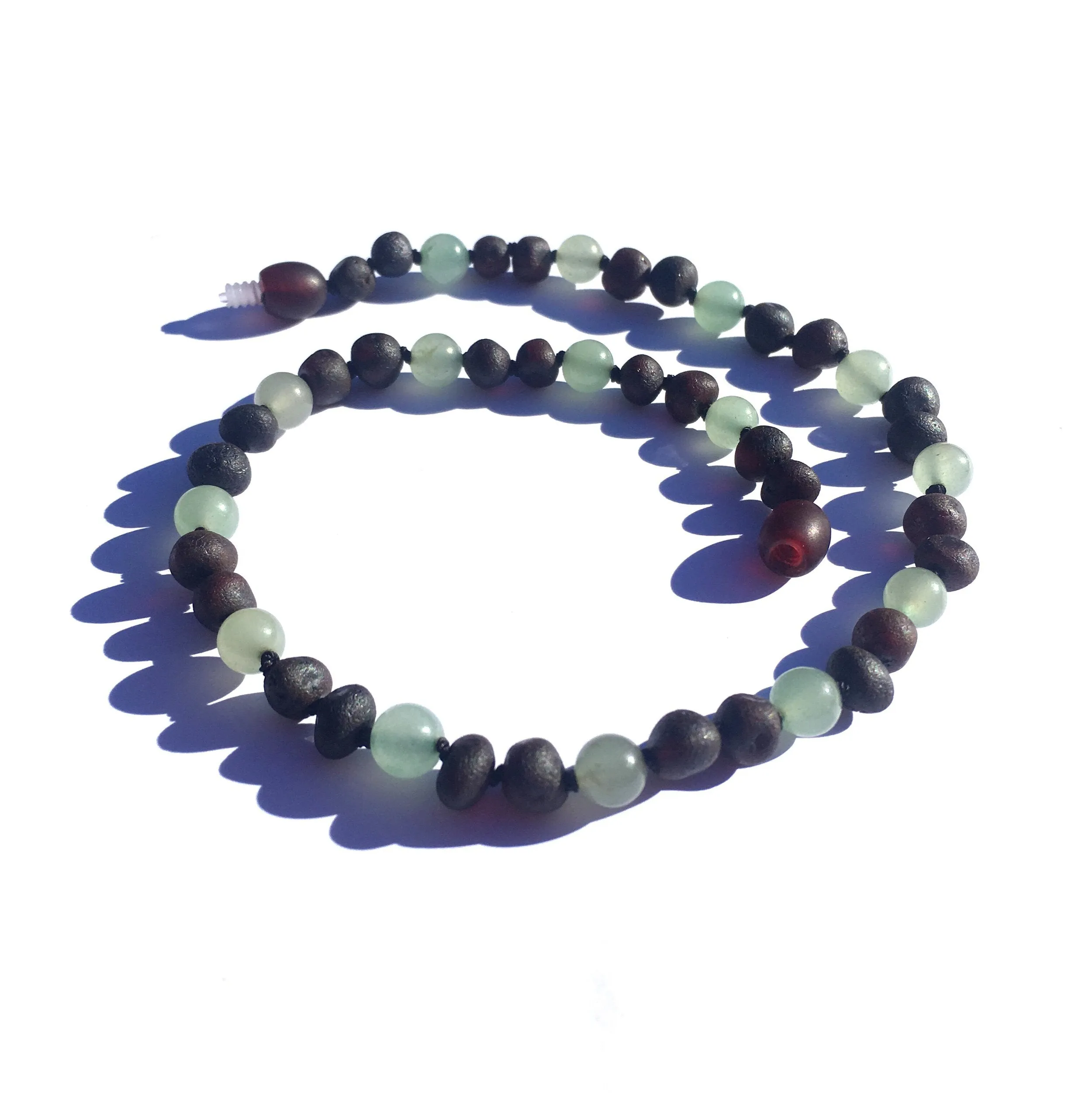 Amber Goose Gemstone & Amber Necklace - Aloe