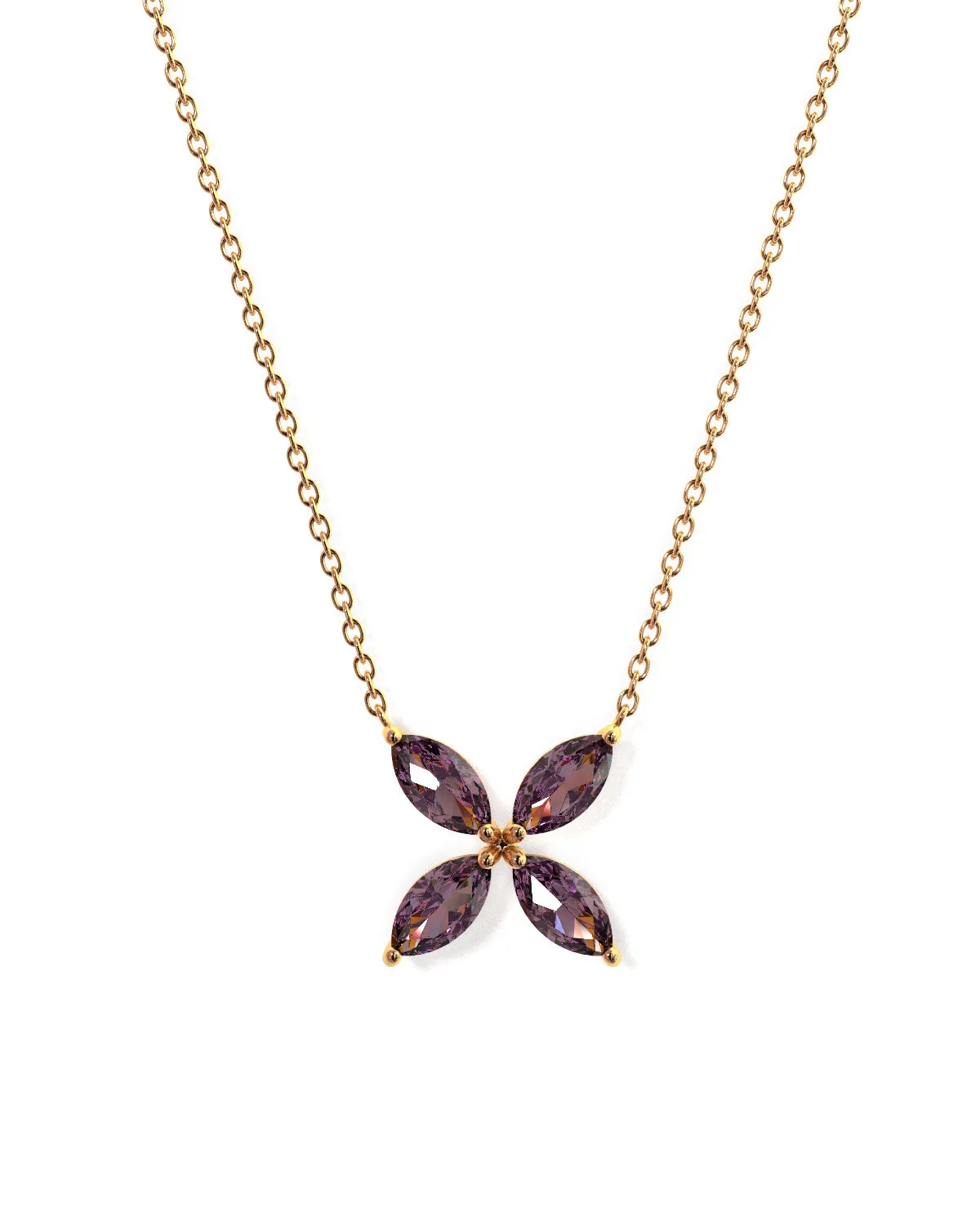 Amethyst Flower Necklace