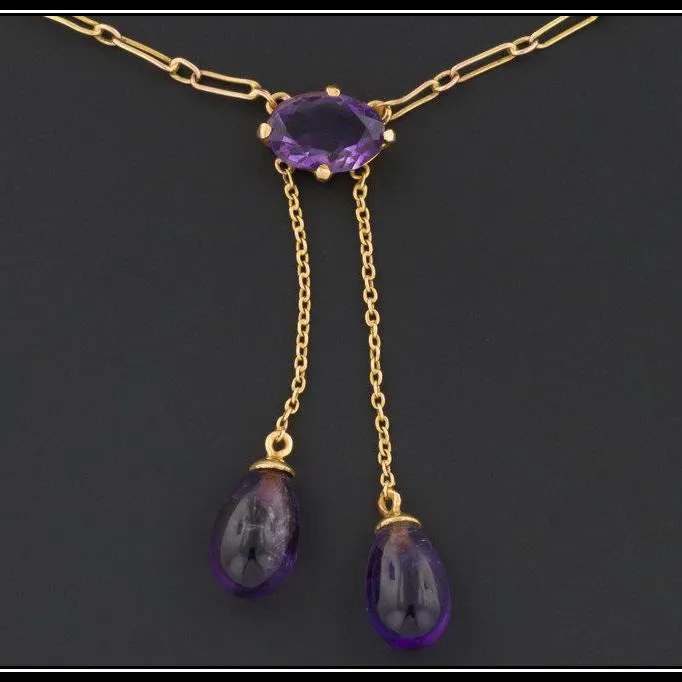 Amethyst Necklace | Antique Amethyst Necklace