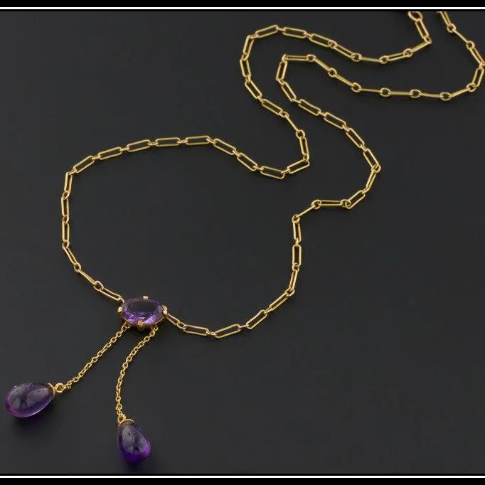 Amethyst Necklace | Antique Amethyst Necklace