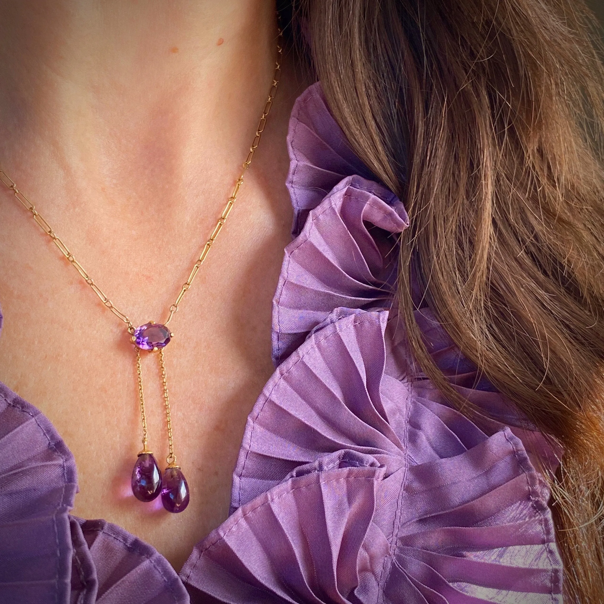 Amethyst Necklace | Antique Amethyst Necklace