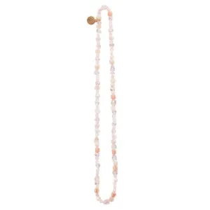 &LIVY Rose Quartz Multi Beaded Stretch Necklace