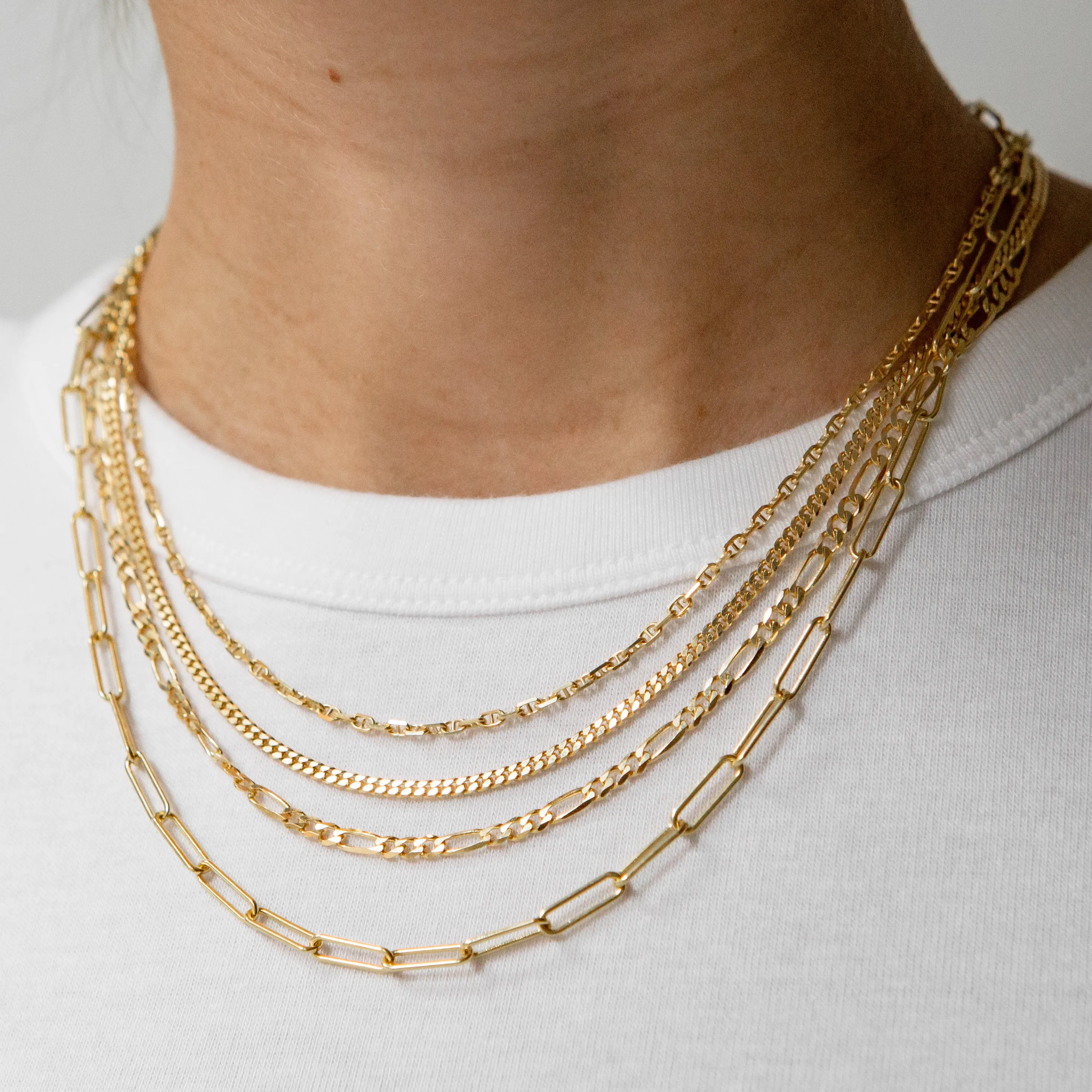 Anchor Chain Necklace in 14k Gold