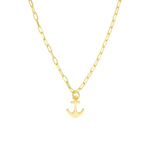 Anchor Paper Clip Necklace