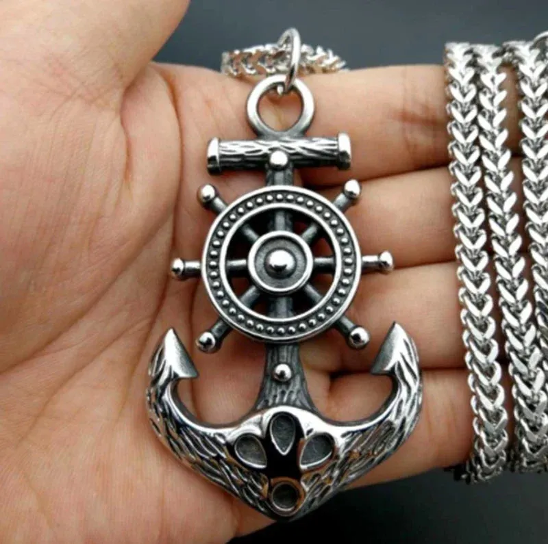 Anchor Pendant Necklace Men Women Creative Design Religious Power Amulets Jewelry Accessories