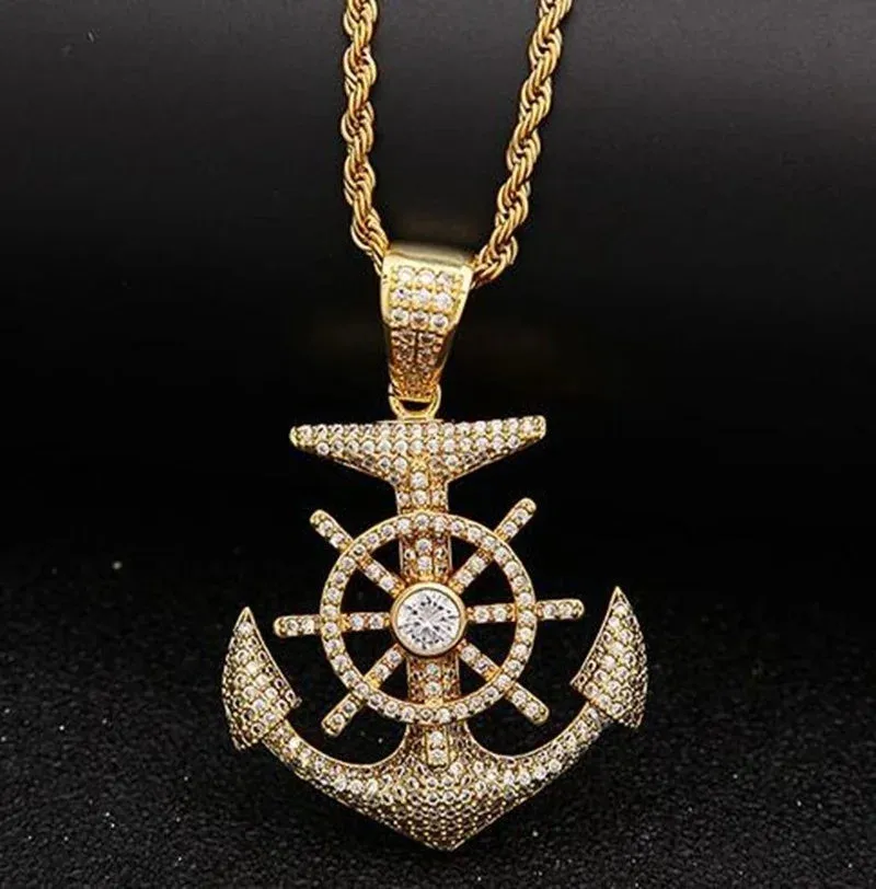 Anchor Pendant Necklace Men Women Creative Design Religious Power Amulets Jewelry Accessories