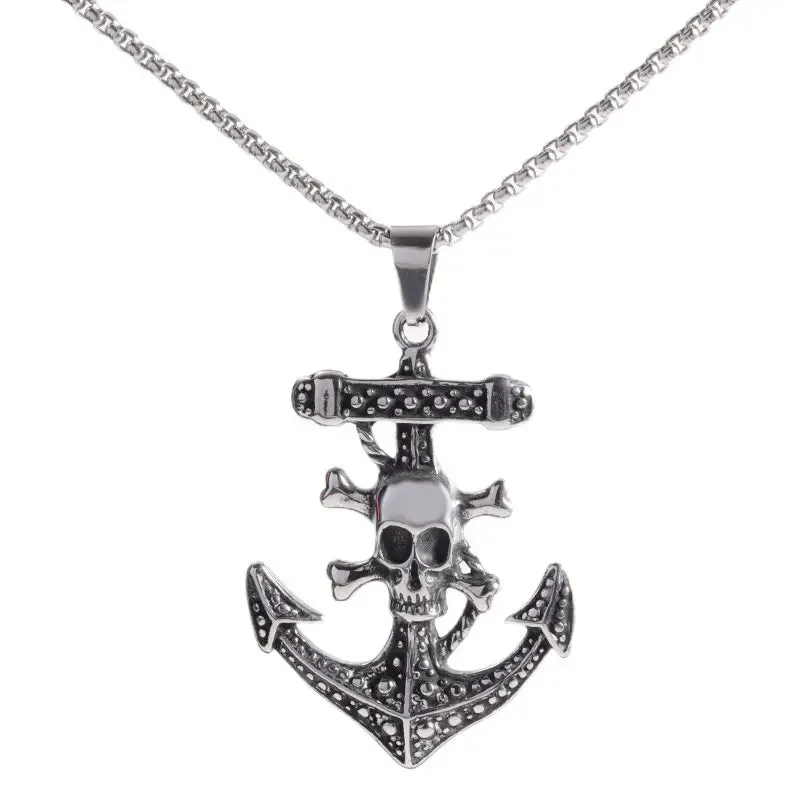 Anchor Pendant Necklace Men Women Creative Design Religious Power Amulets Jewelry Accessories