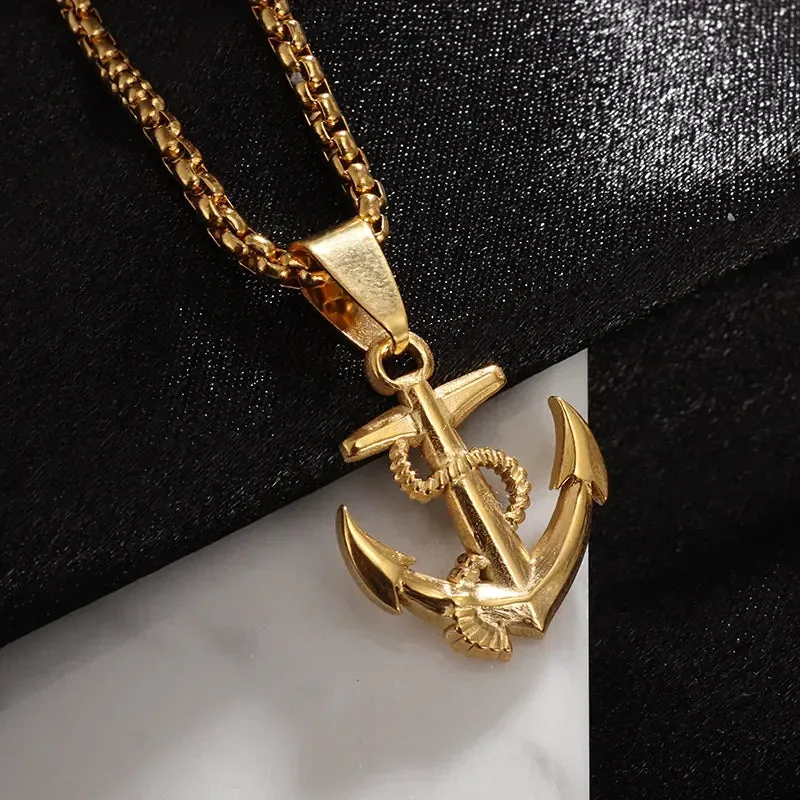 Anchor Pendant Necklace Men Women Creative Design Religious Power Amulets Jewelry Accessories