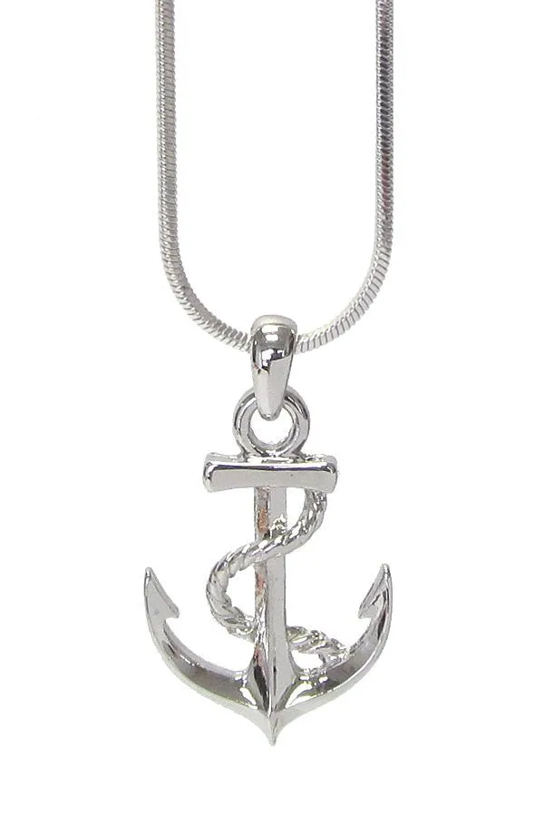 Anchor Pendant Necklace