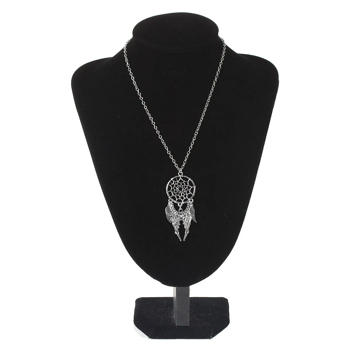 Angel Wing Dreamcatcher Pendant Necklace