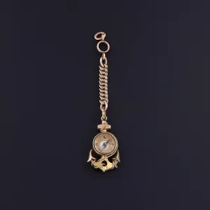 Antique Anchor Compass Pendant of 12ct Gold