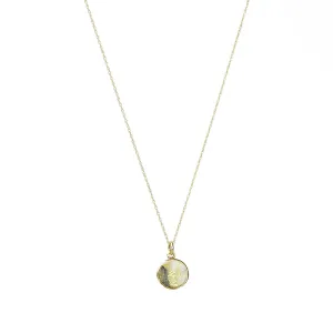 Antique Gold Quartz Pendant