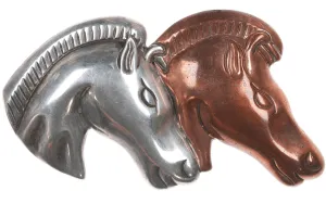 Antonio Pineda (1919-2009) Taxco Mixed metals horse head pin