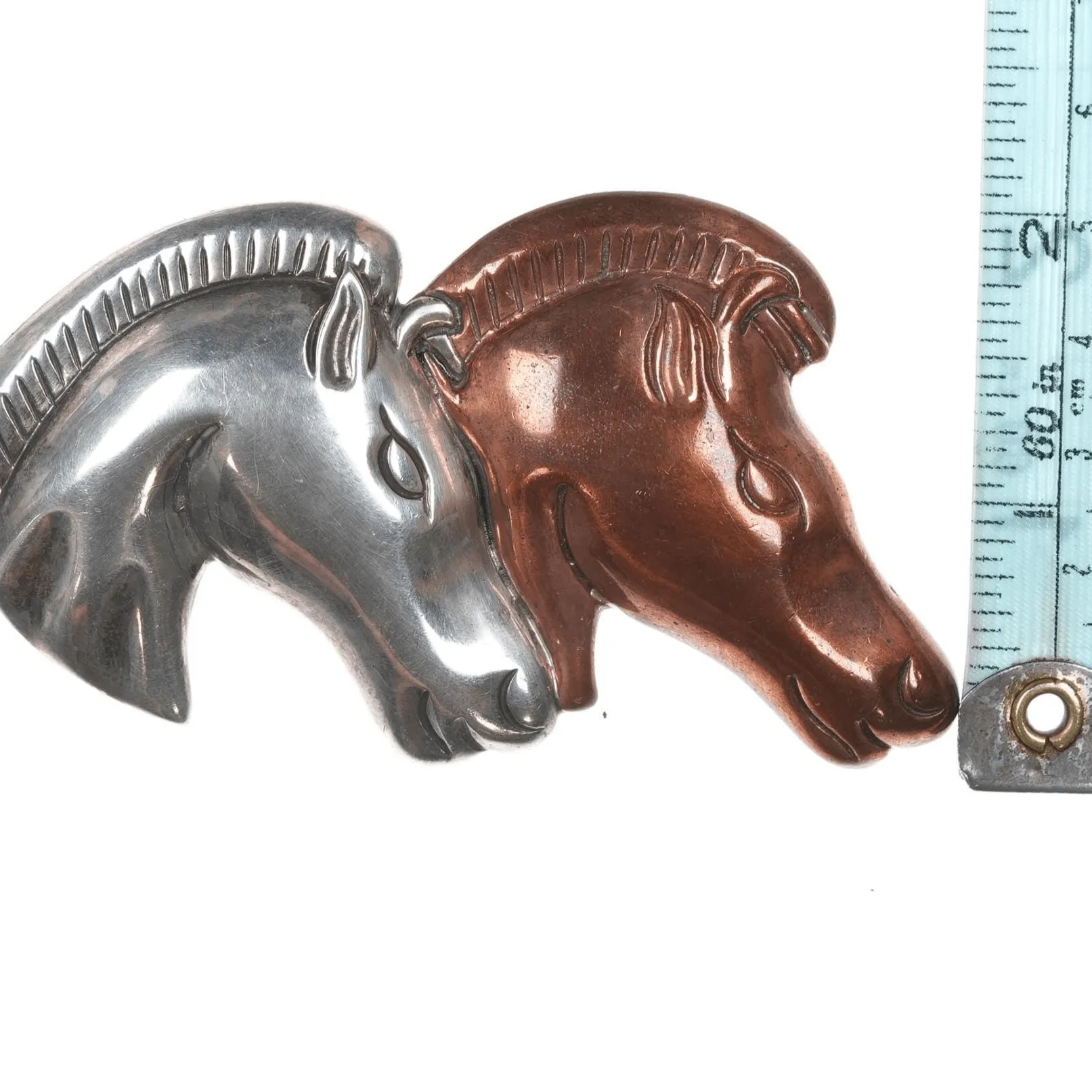 Antonio Pineda (1919-2009) Taxco Mixed metals horse head pin