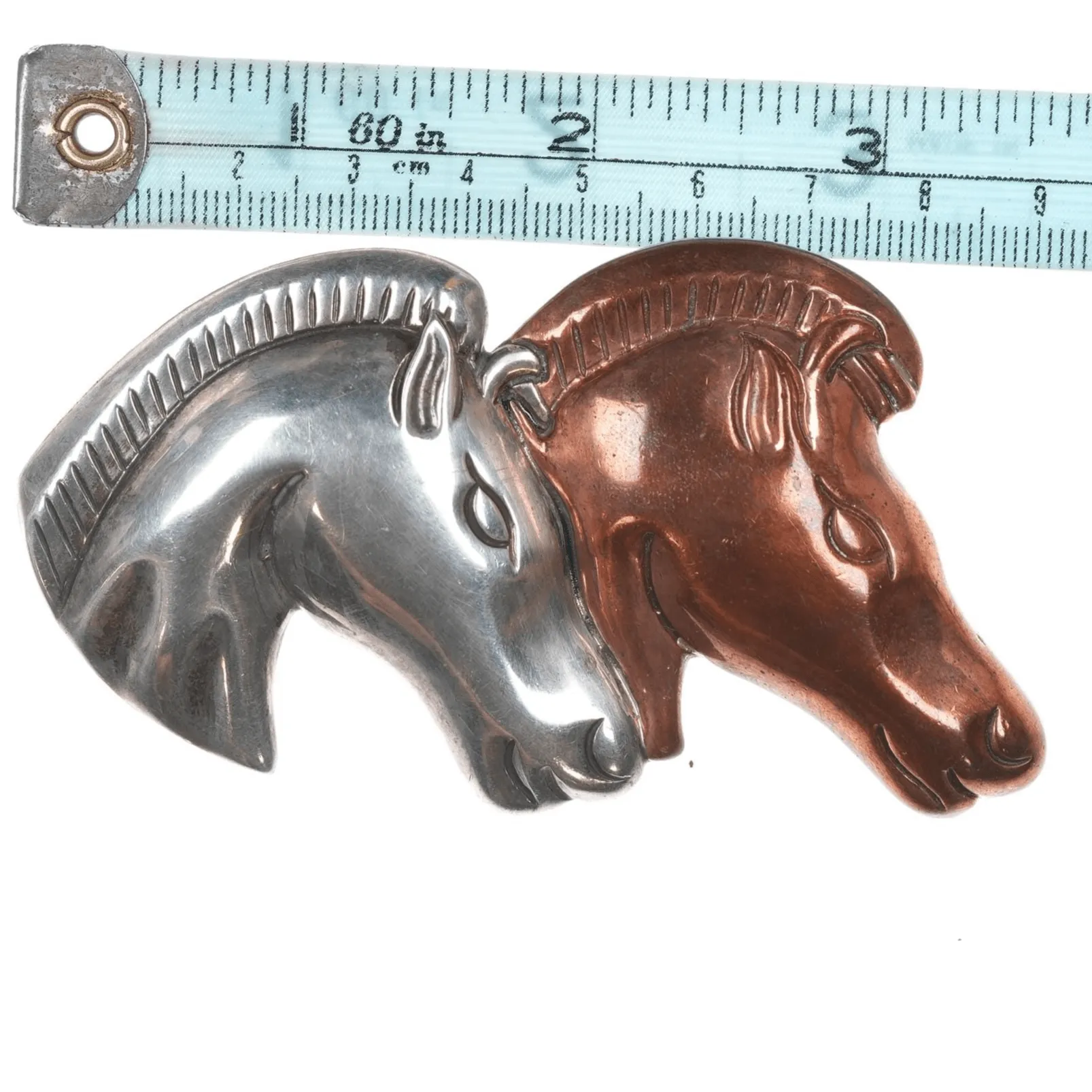 Antonio Pineda (1919-2009) Taxco Mixed metals horse head pin