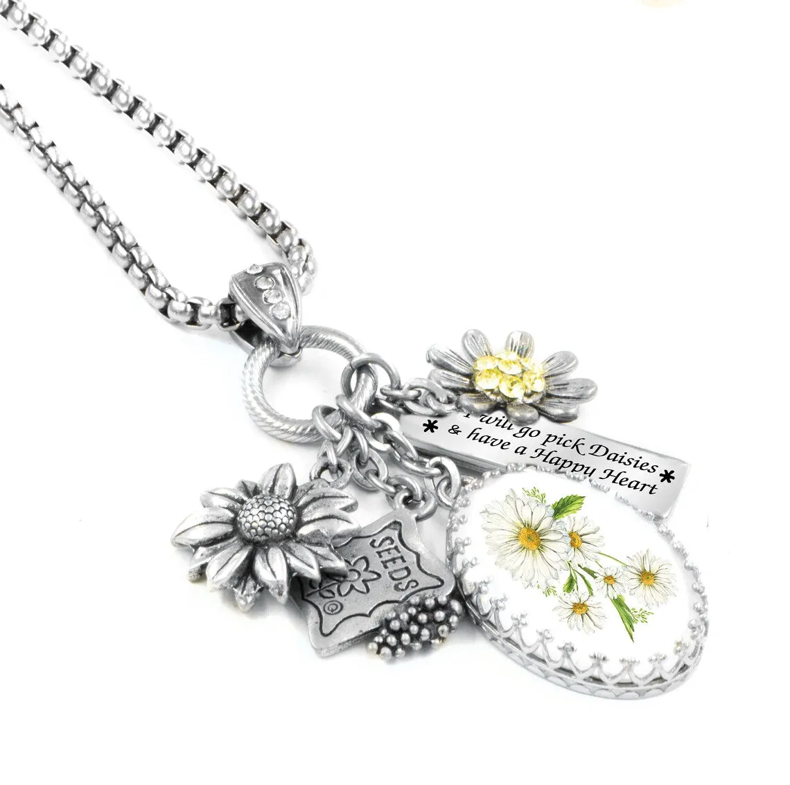 April Birthday Flower Necklace
