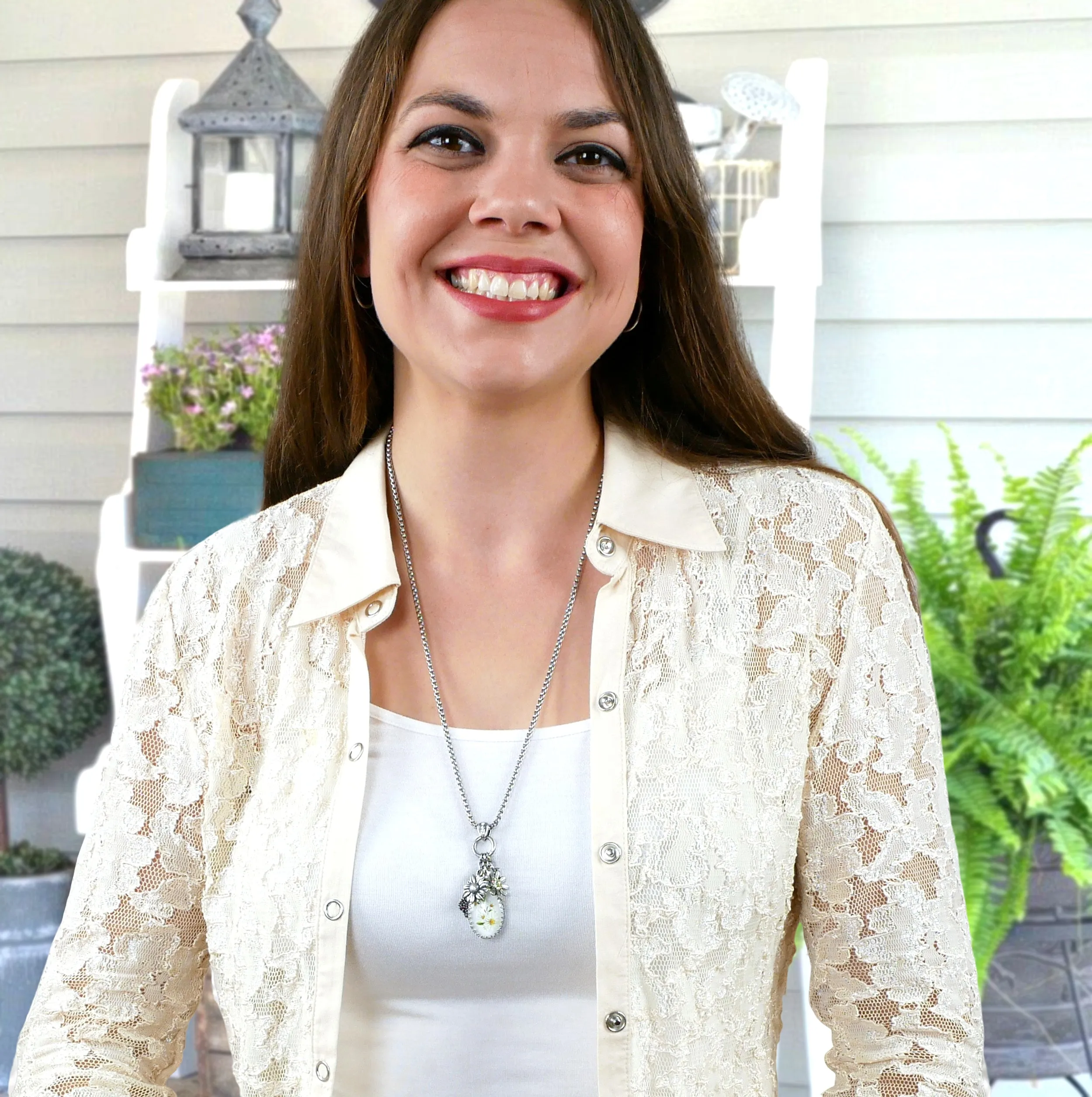April Birthday Flower Necklace
