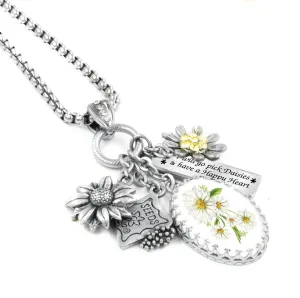 April Birthday Flower Necklace