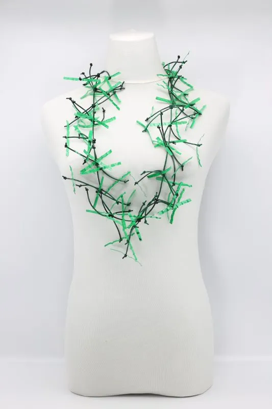 Aqua Willow Tree Necklaces - Hand-painted - Long