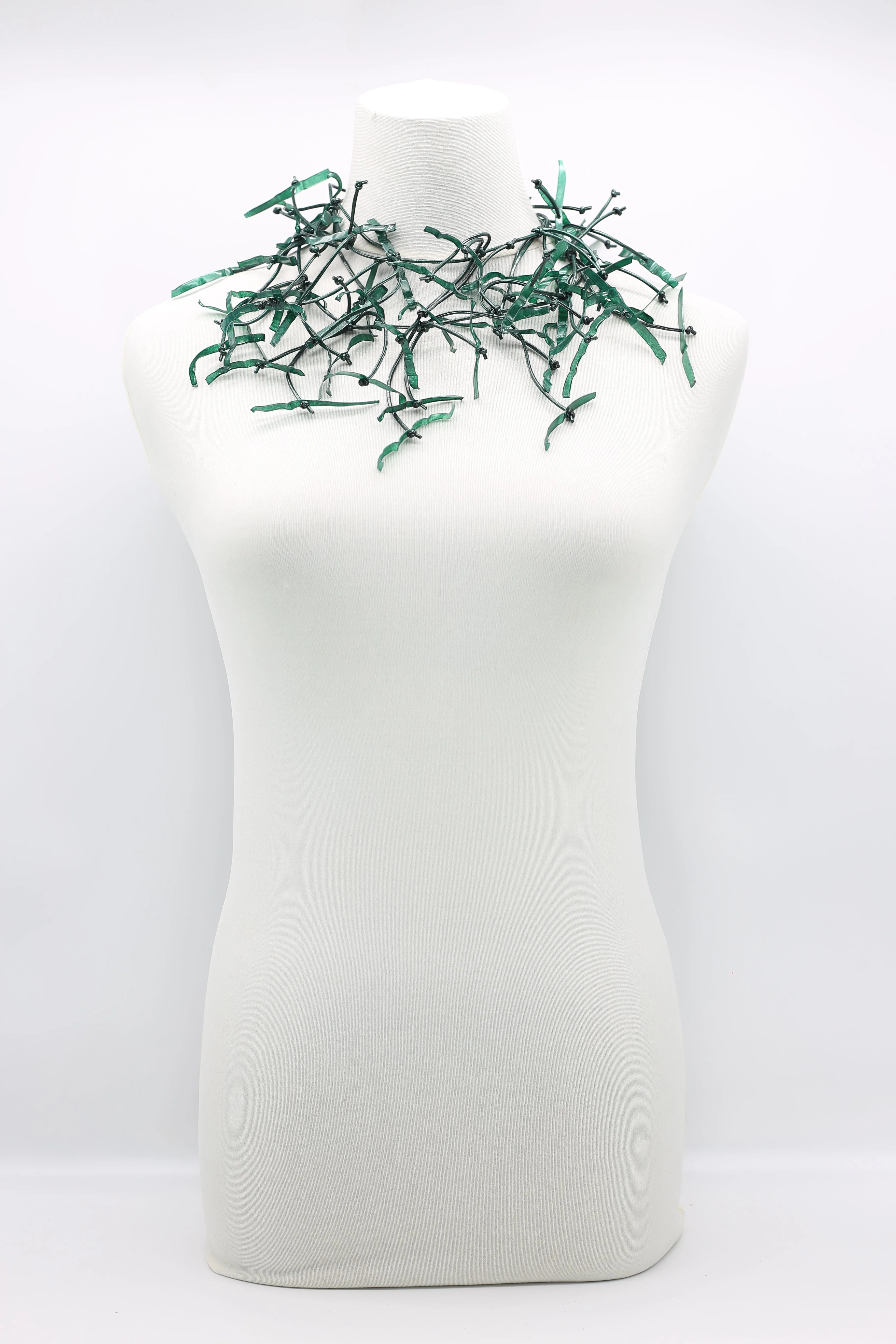 Aqua Willow Tree Necklaces - Hand-painted - Long