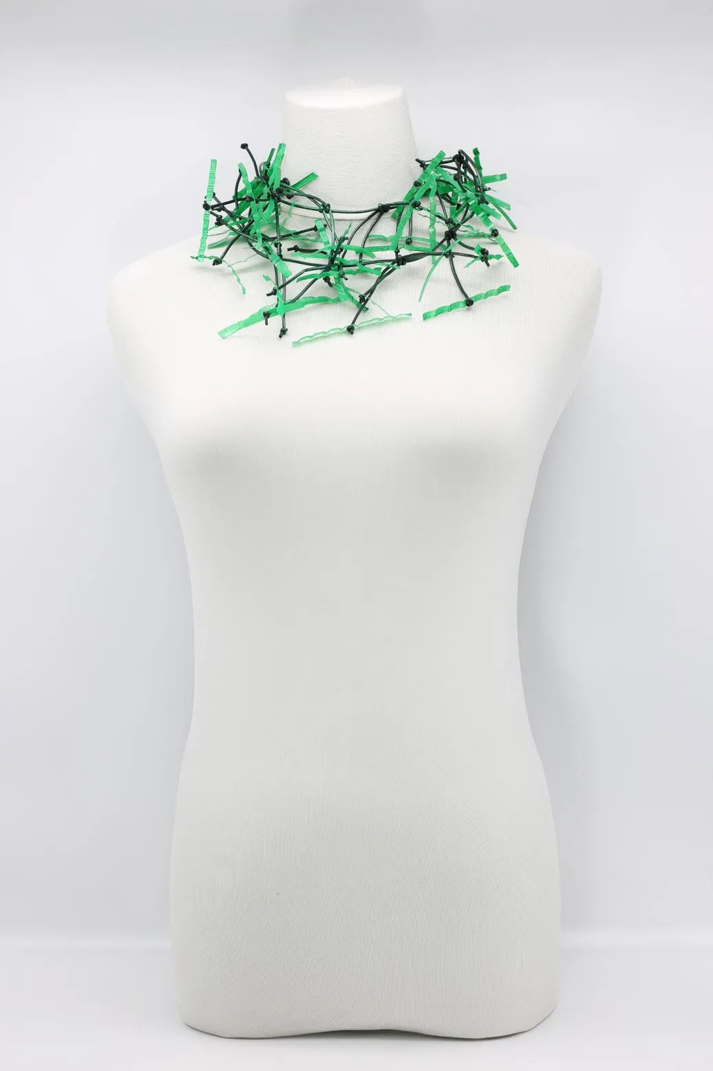 Aqua Willow Tree Necklaces - Hand-painted - Long