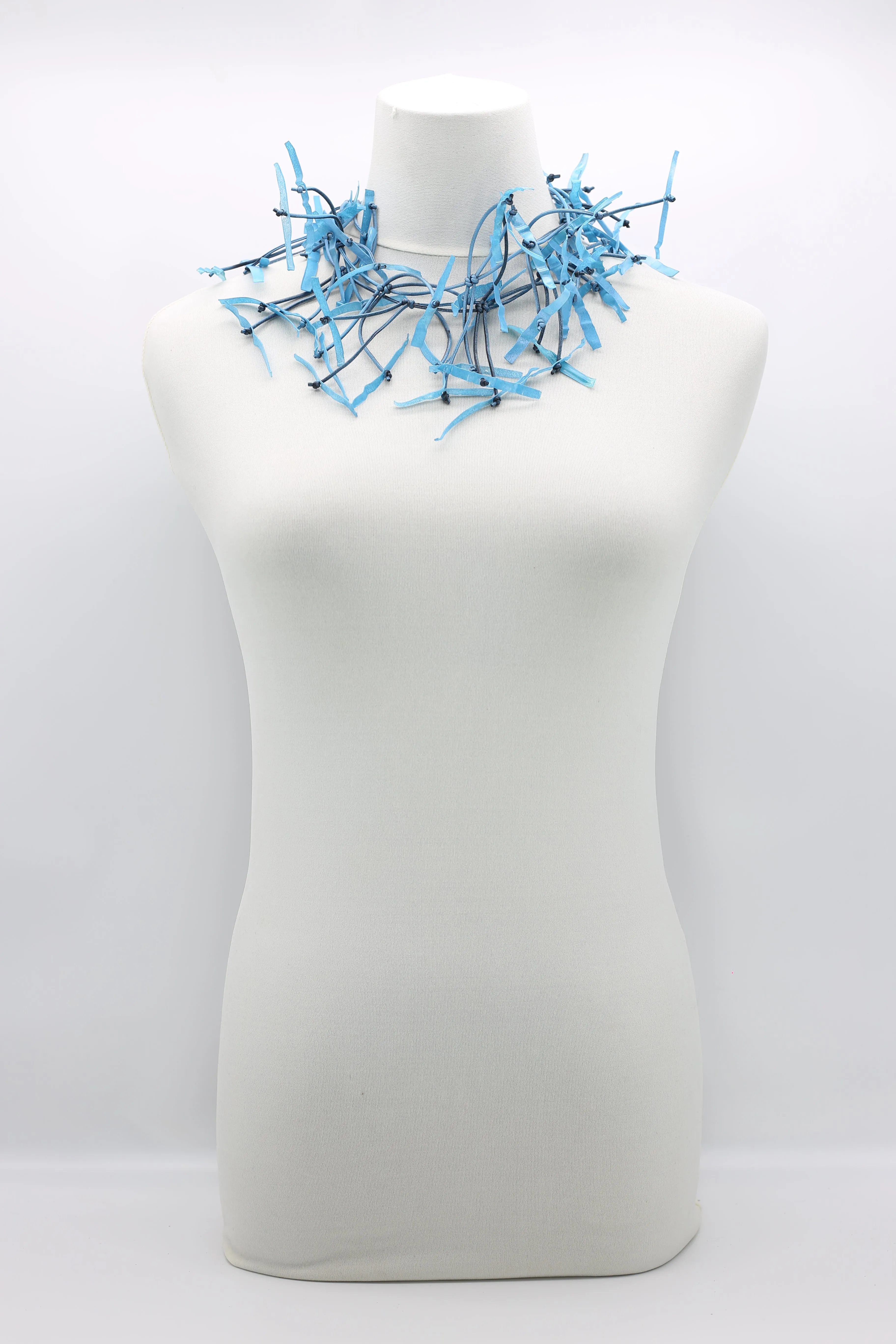 Aqua Willow Tree Necklaces - Hand-painted - Long