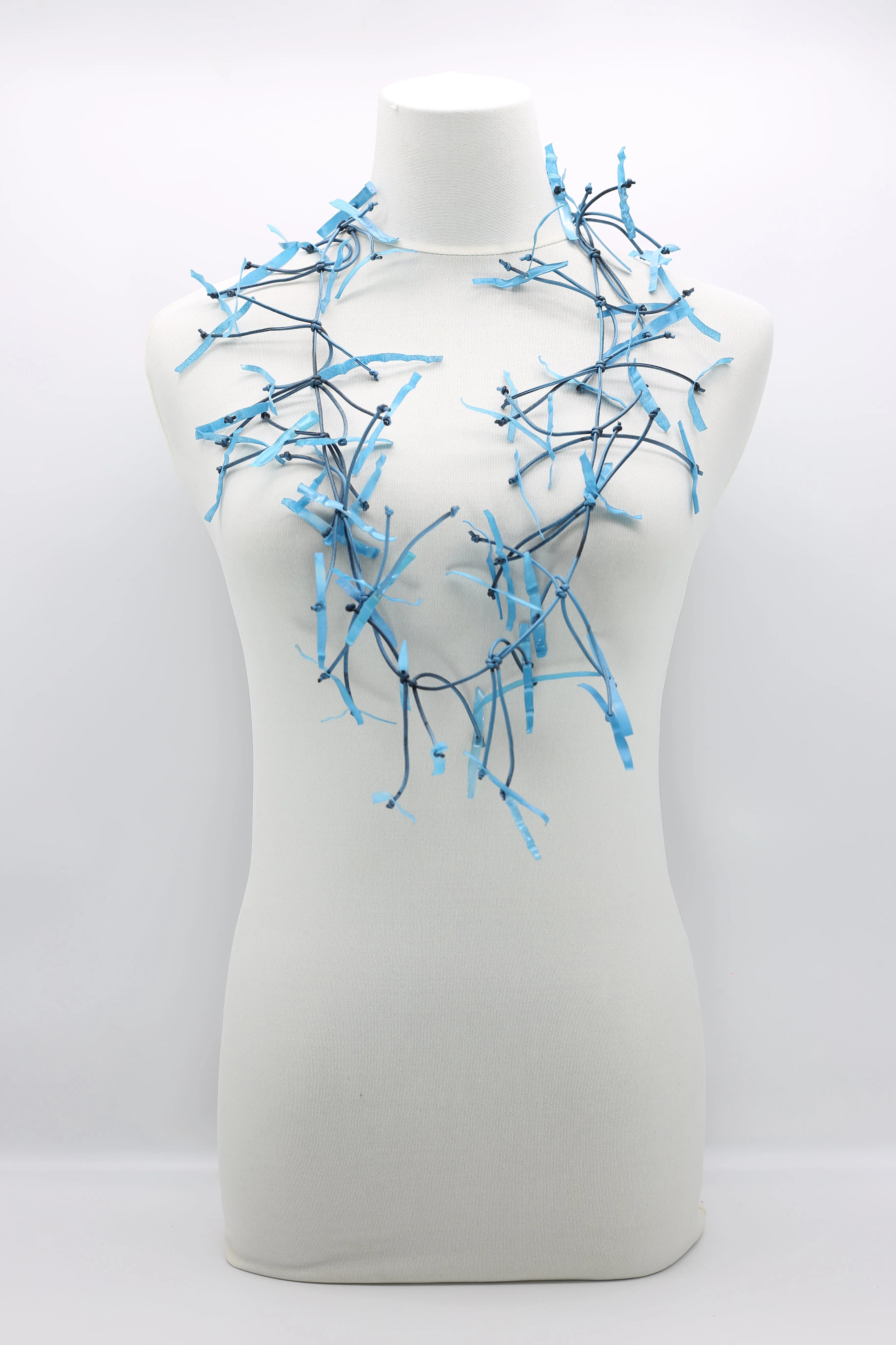Aqua Willow Tree Necklaces - Hand-painted - Long