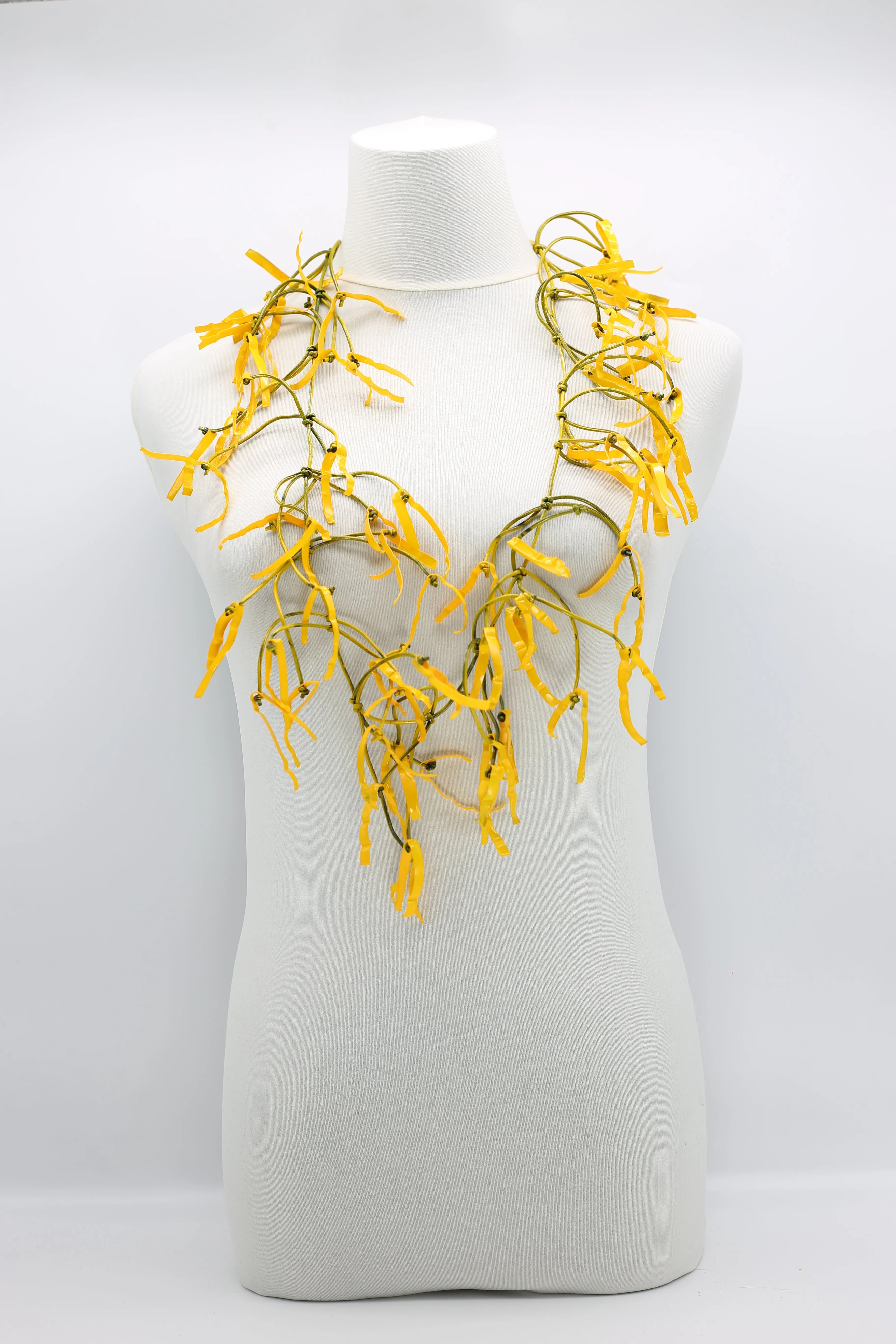 Aqua Willow Tree Necklaces - Hand-painted - Long