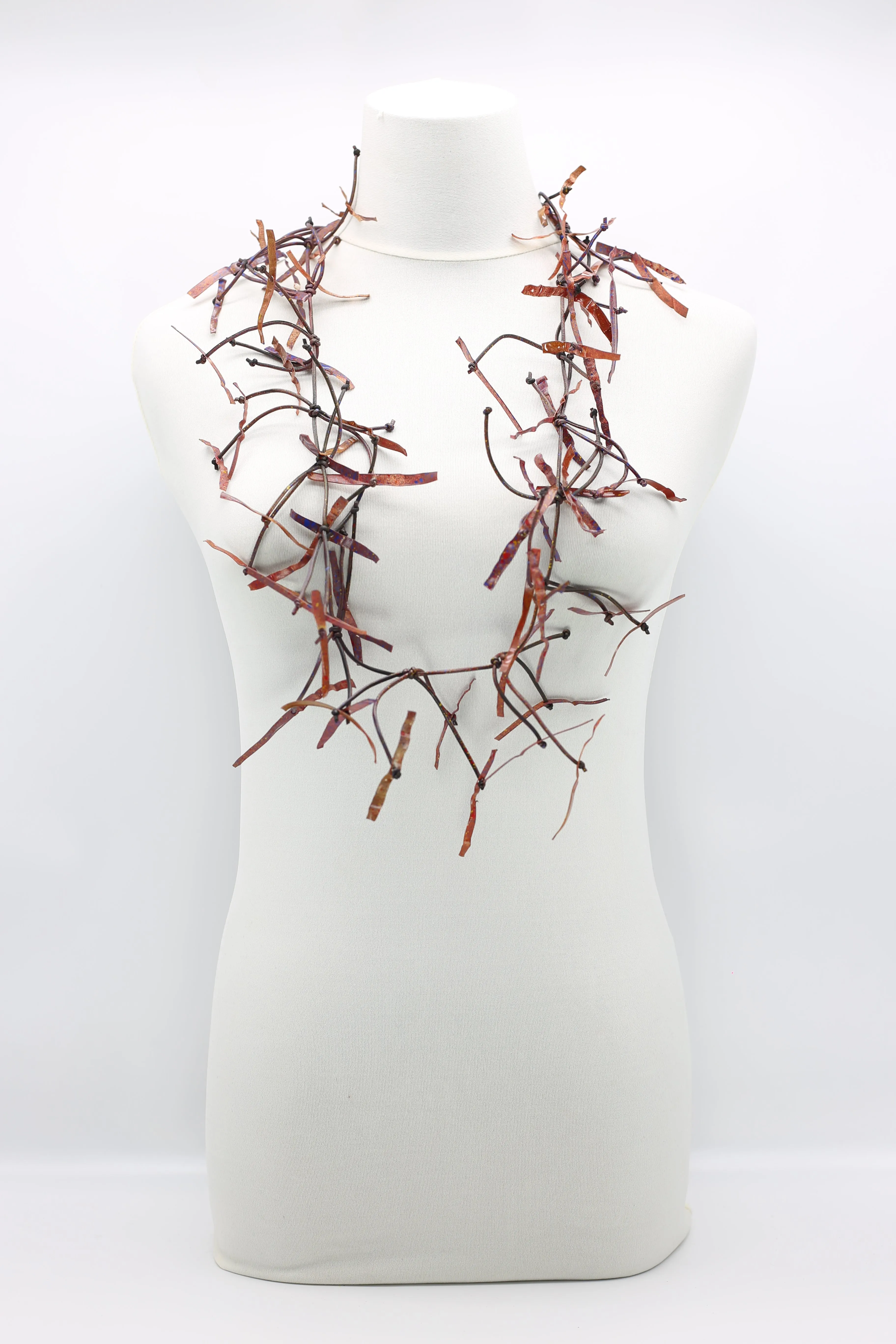 Aqua Willow Tree Necklaces - Hand-painted - Long