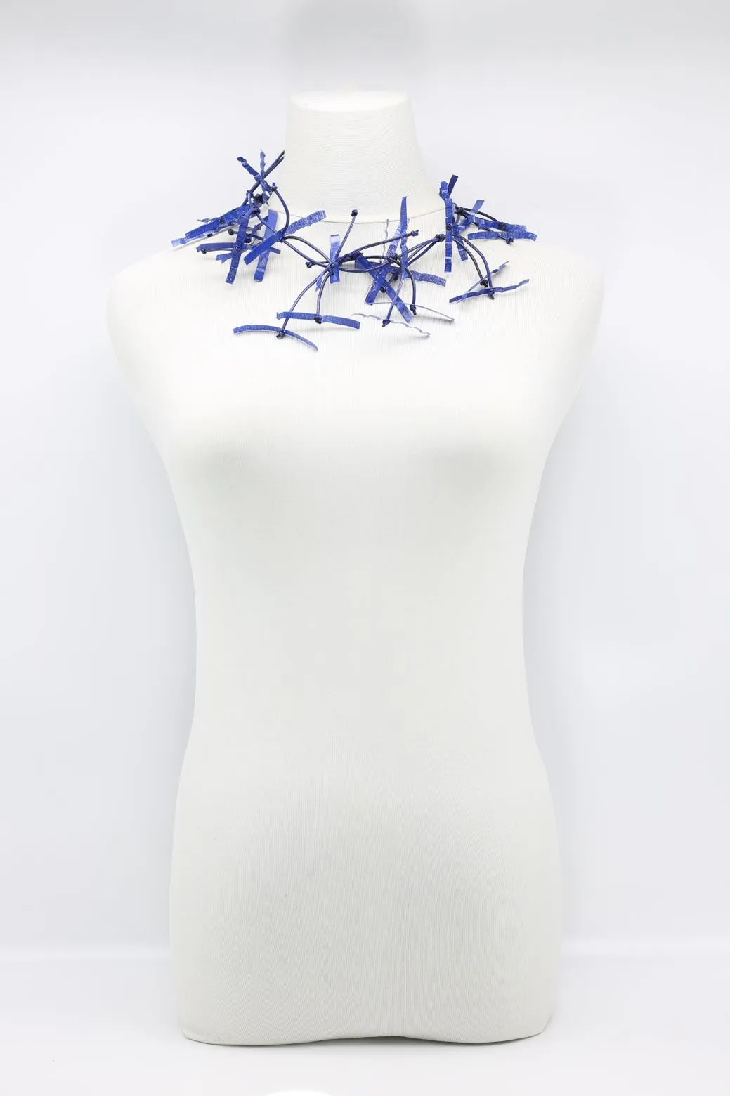 Aqua Willow Tree Necklaces - Hand-painted - Short