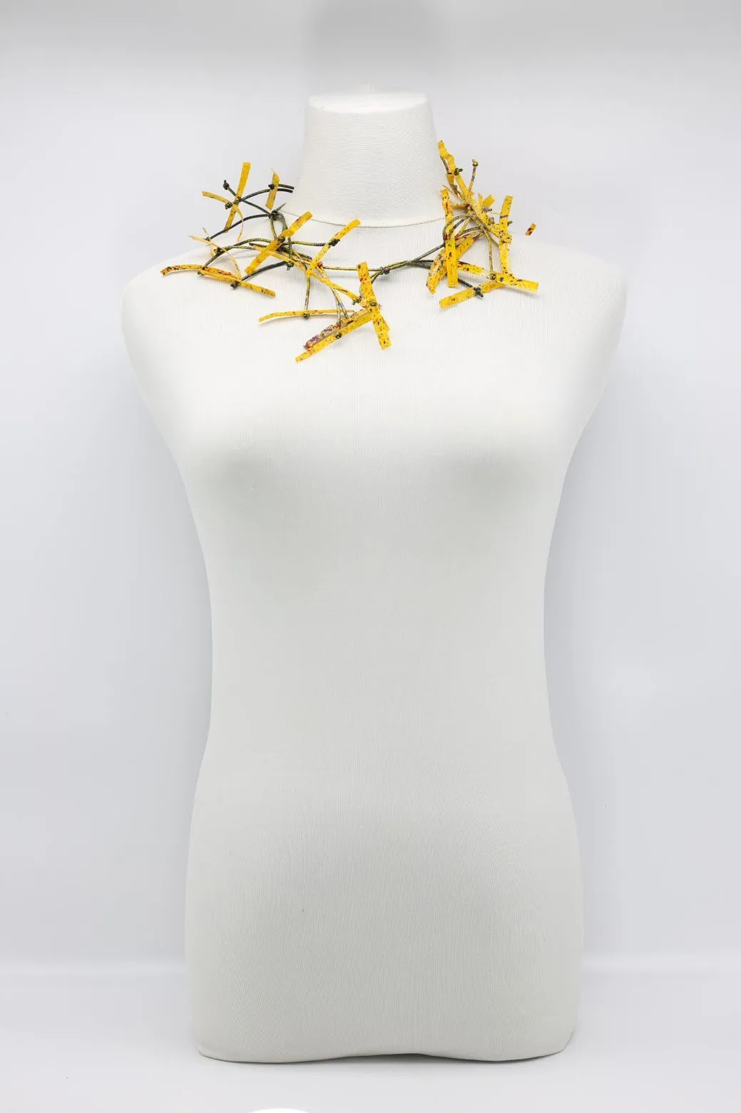 Aqua Willow Tree Necklaces - Hand-painted - Short
