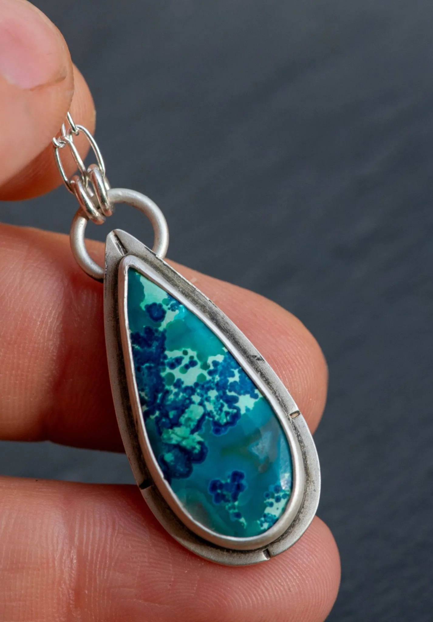 ARCHIPELAGO NECKLACES IN CHRYSOCOLLA   QUARTZ