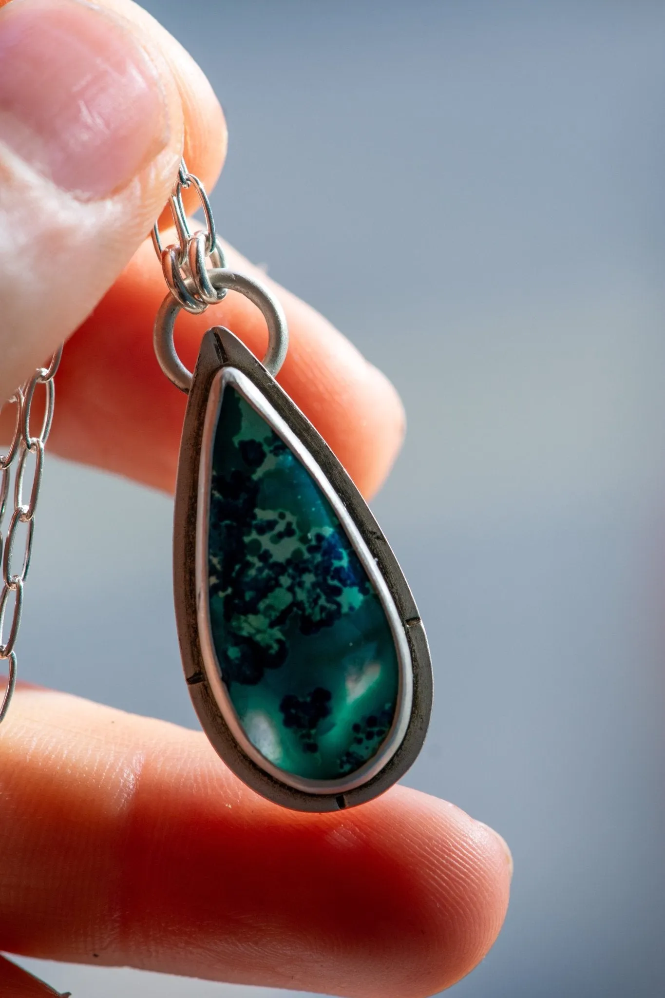 ARCHIPELAGO NECKLACES IN CHRYSOCOLLA   QUARTZ