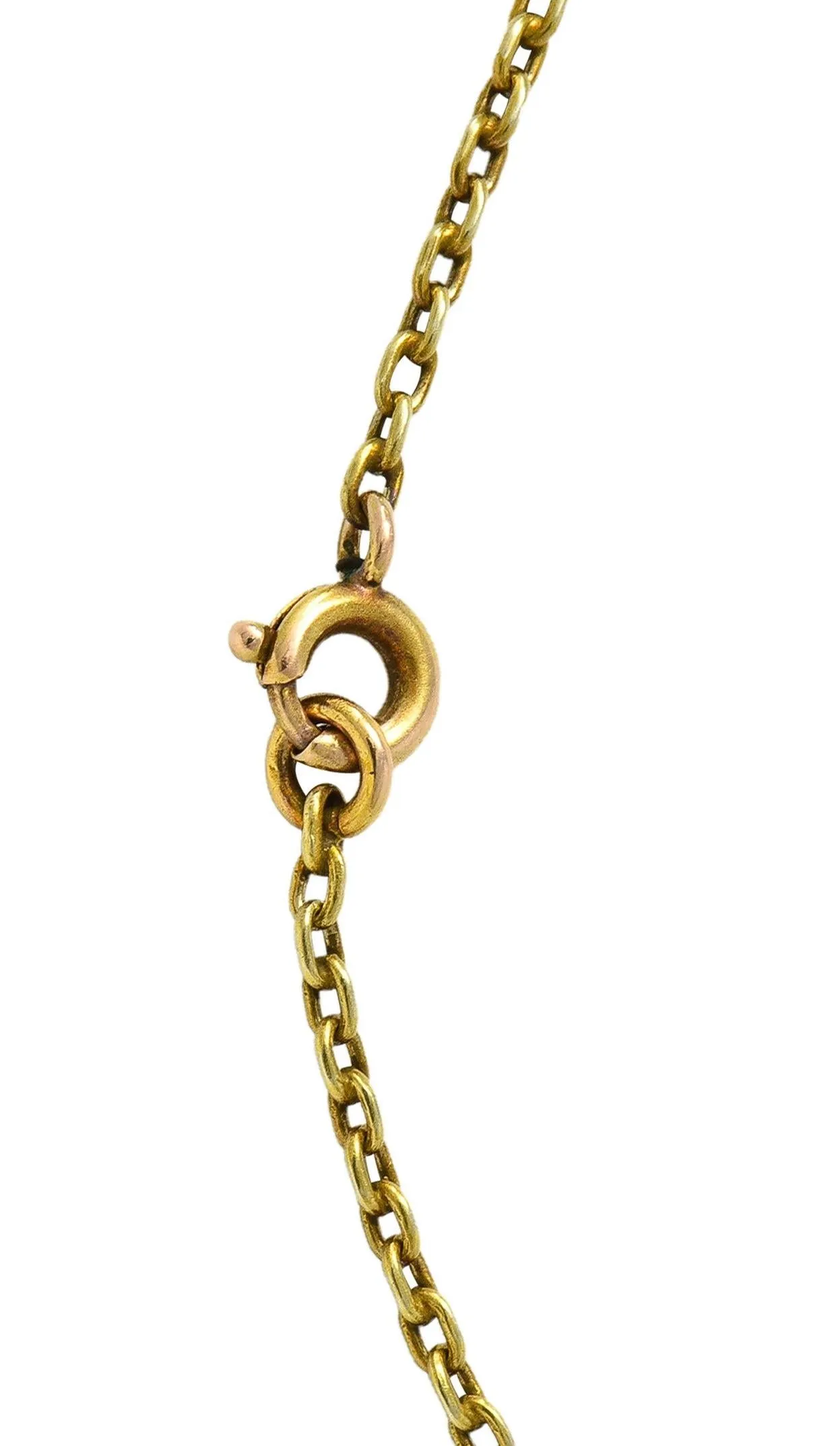 Art Nouveau Plique-A-Jour Enamel 14 Karat Gold Antique Swan Bird Lake Lily Pad Pendant Necklace