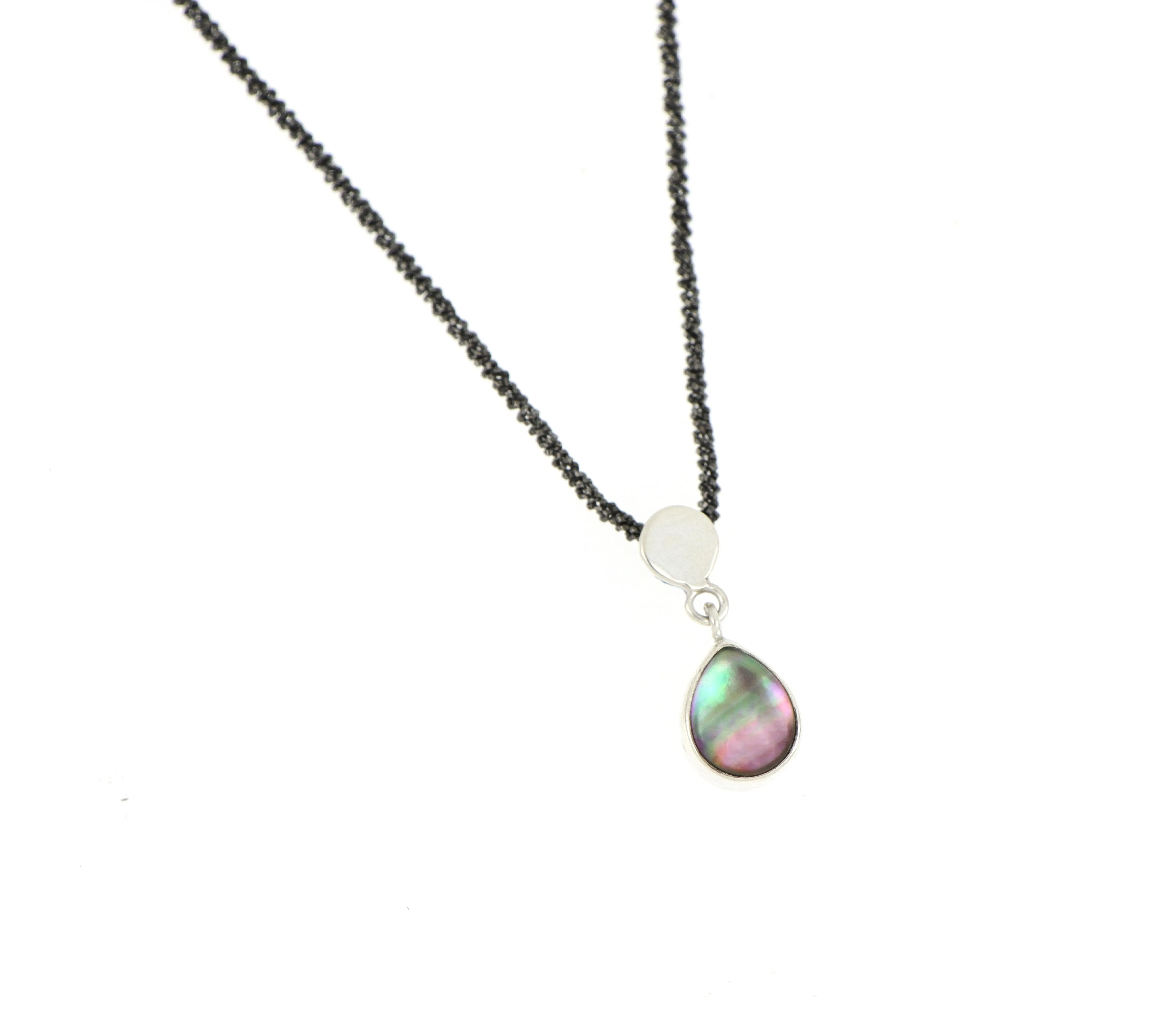 Athena drop necklace with Tahitian mother of pearl
