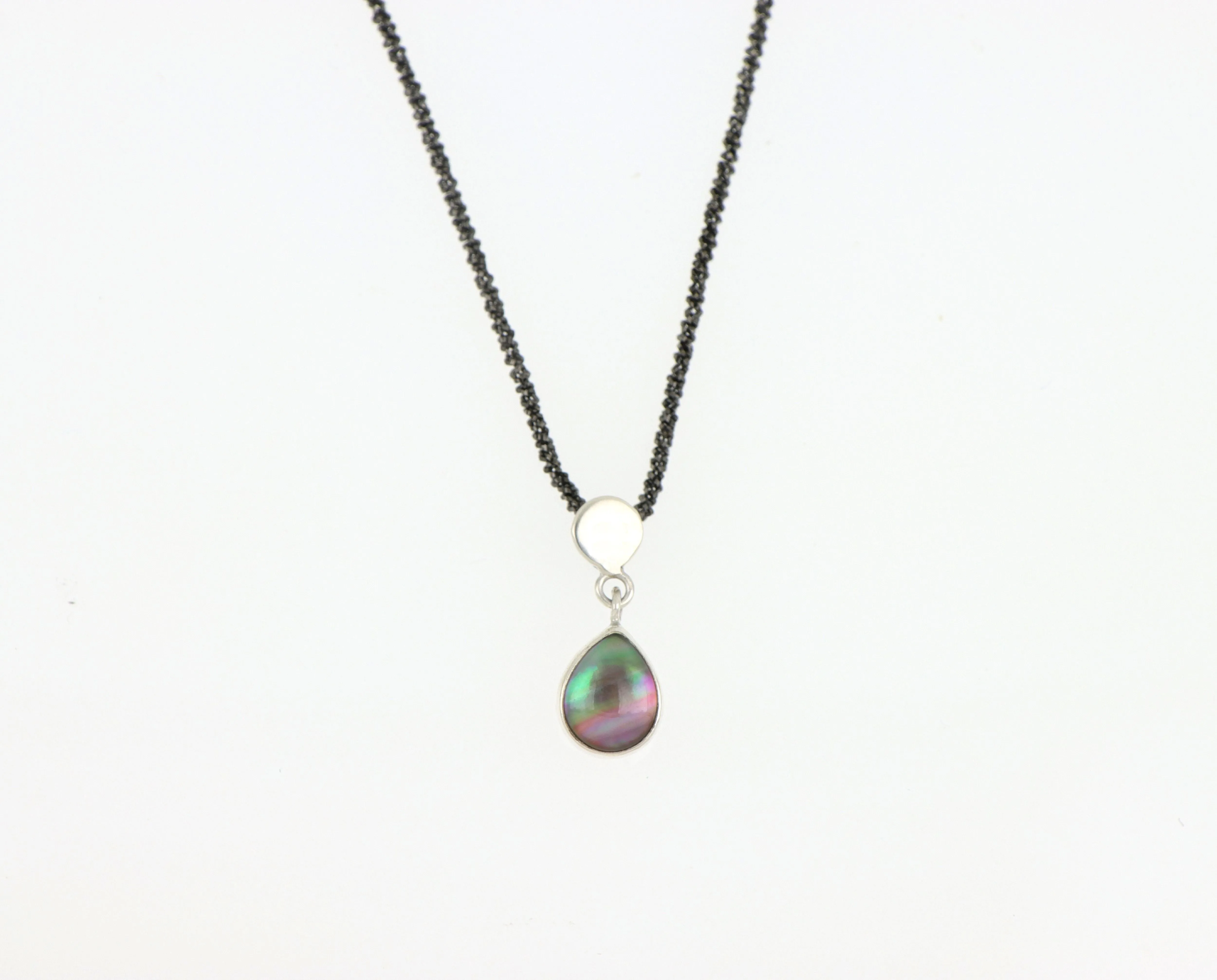Athena drop necklace with Tahitian mother of pearl