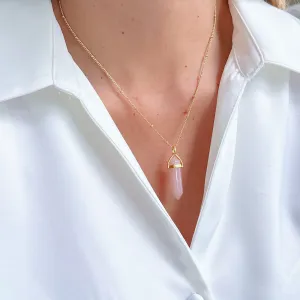 Attract Love and Inner Peace Rose Quartz Necklace