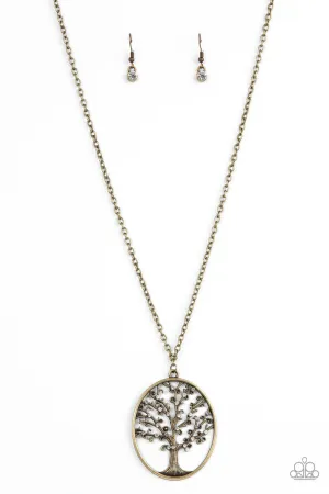 Autumn Abundance Brass Paparazzi Necklace