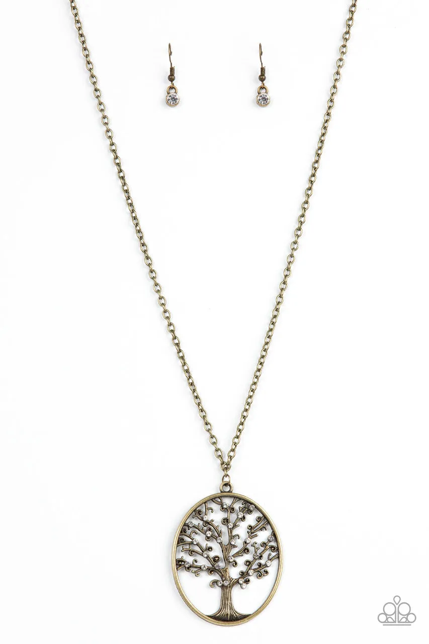 Autumn Abundance Brass Paparazzi Necklace
