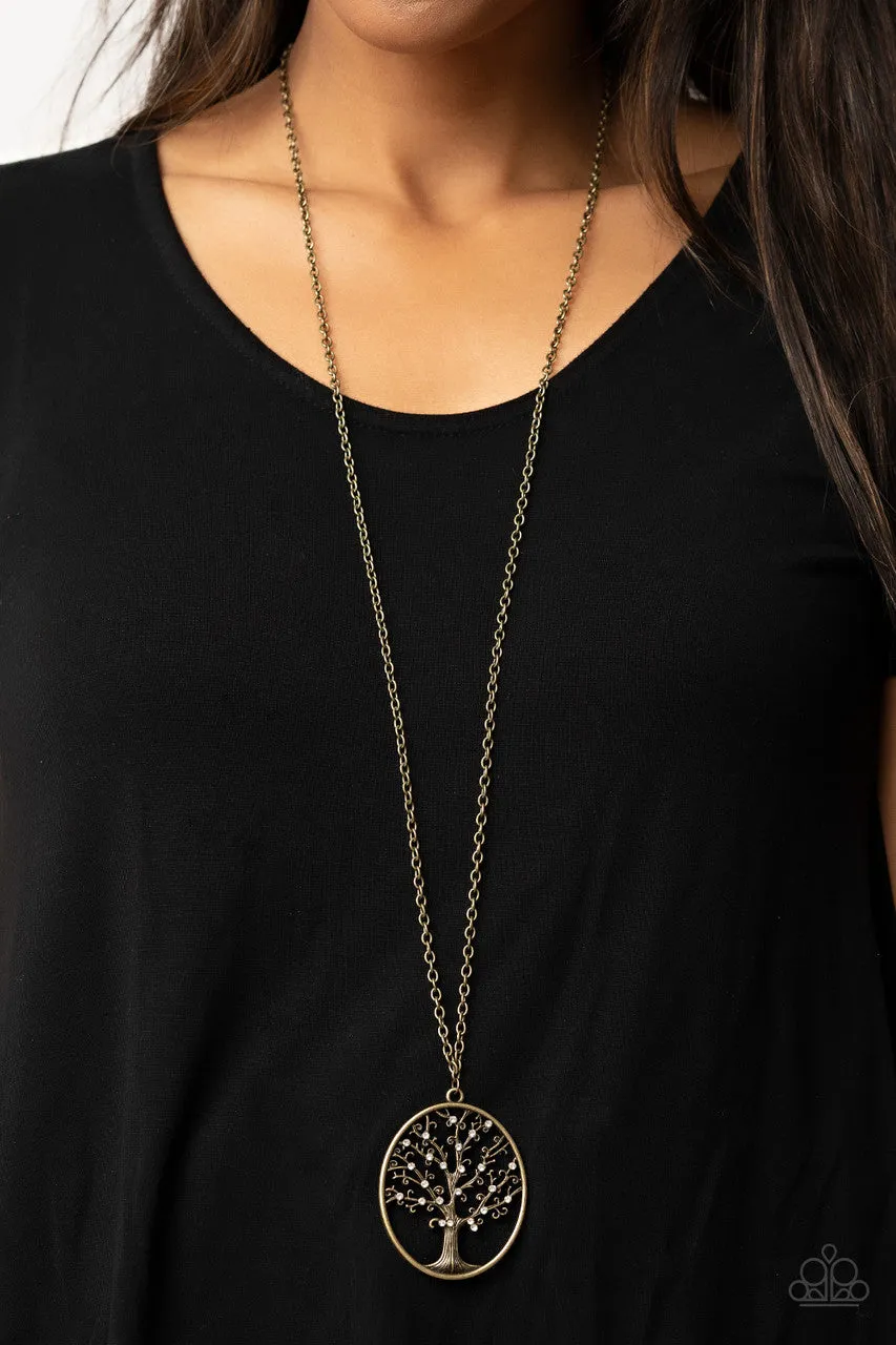 Autumn Abundance Brass Paparazzi Necklace