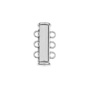 Beadwork Findings Tube Slide Clasp with 3-Strands 2pc