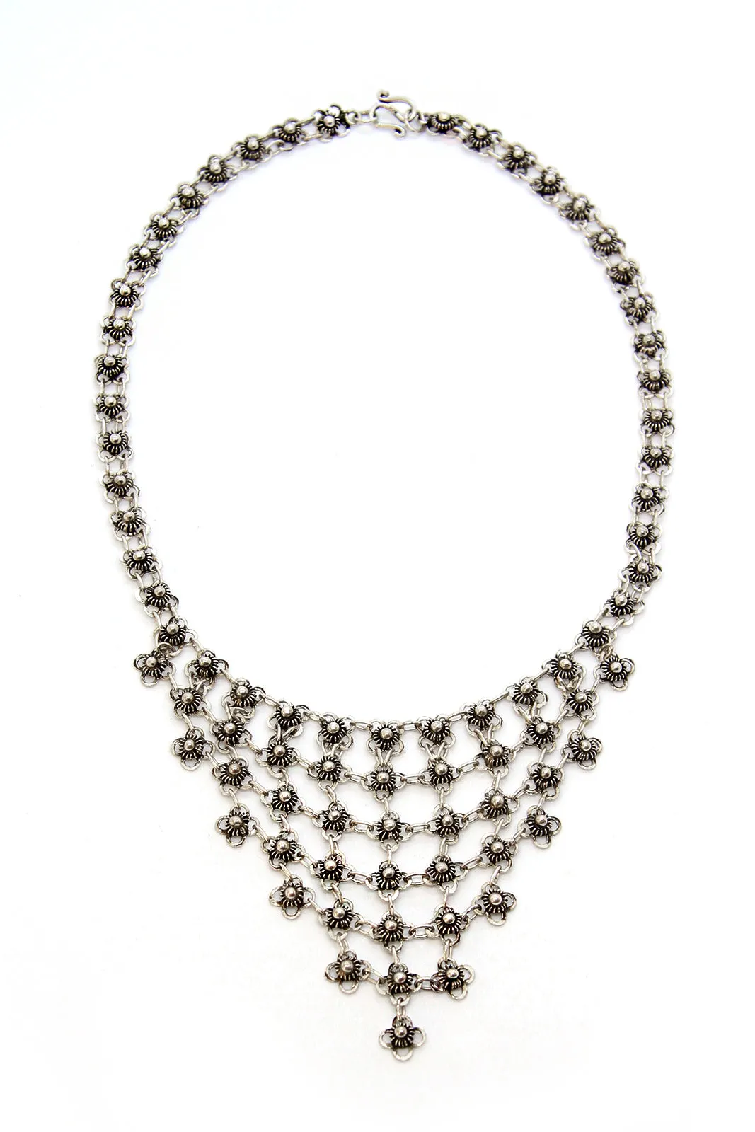 Beautiful Women’s Sterling Silver Laos Necklace