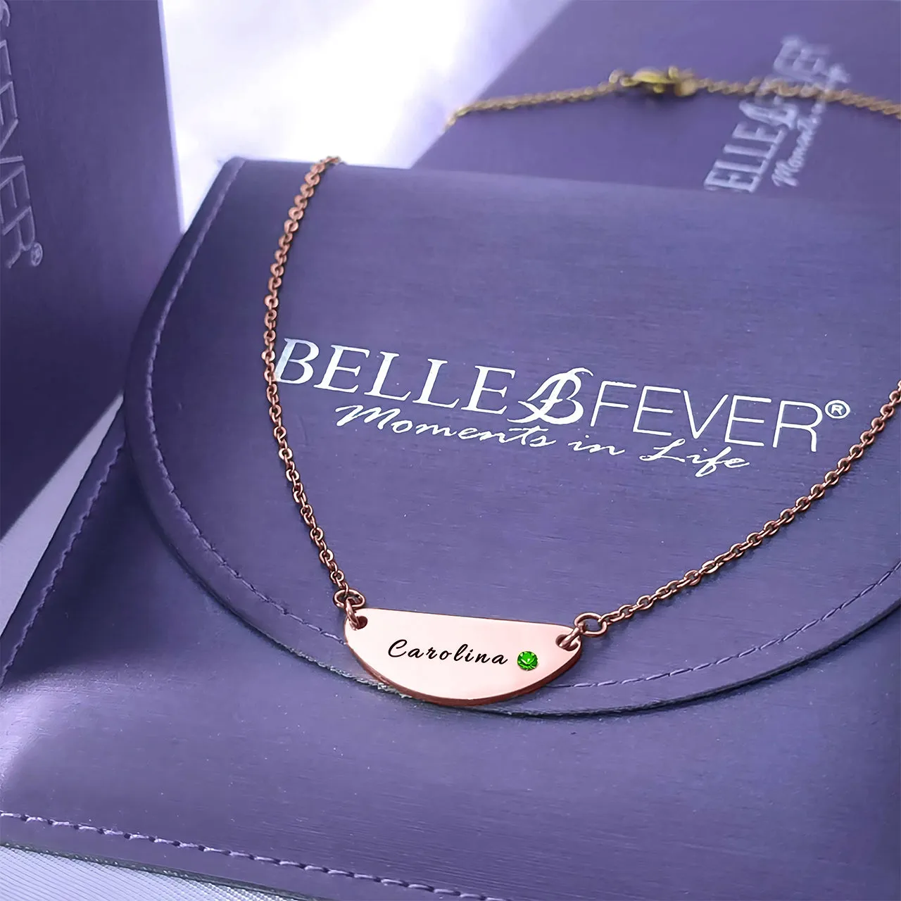Beck Birthstone Name Necklace